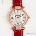 Swiss Replica Chopard Women's Imperiale Rose Gold Iced Out 2892 Automatic Watch